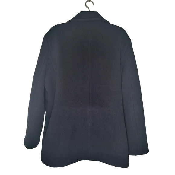 LL Bean Wool Peacoat Mens XXL Tall Quilted Thinsulate Lining Black - Picture 7 of 7